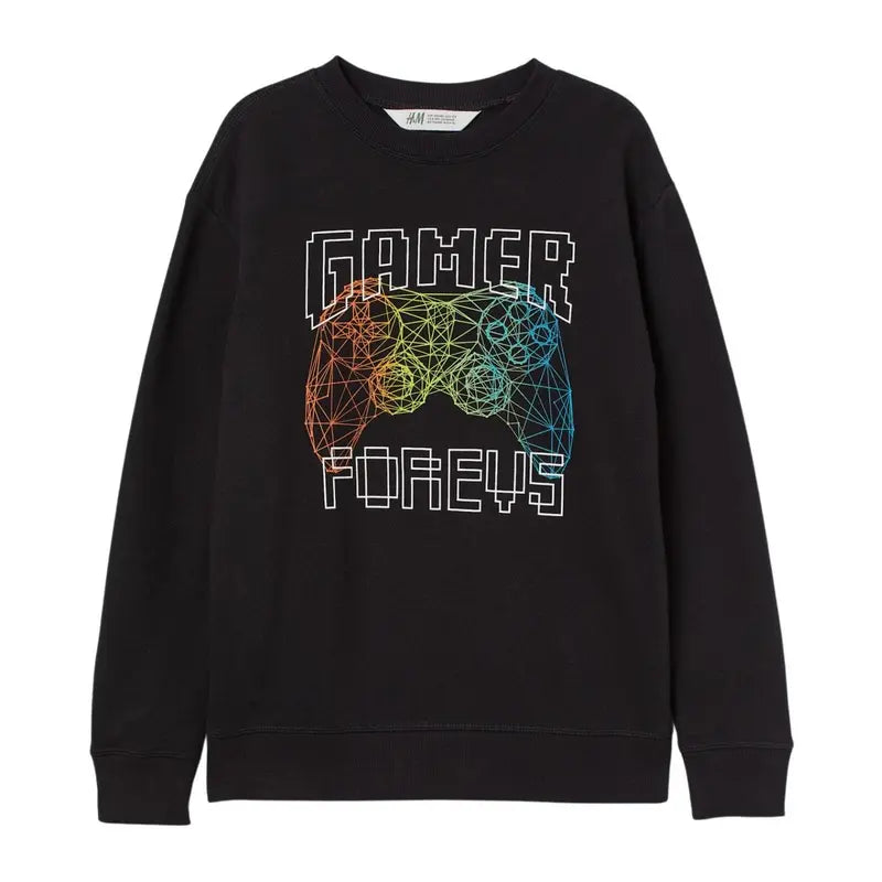 Abrigo Video Games: Gamer Forevs [Talla 12-14] [Negro]