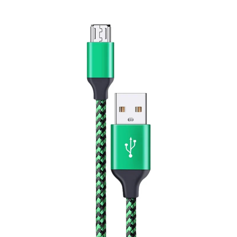 Cable USB Micro [Largo 6'] [Negro/Verde]