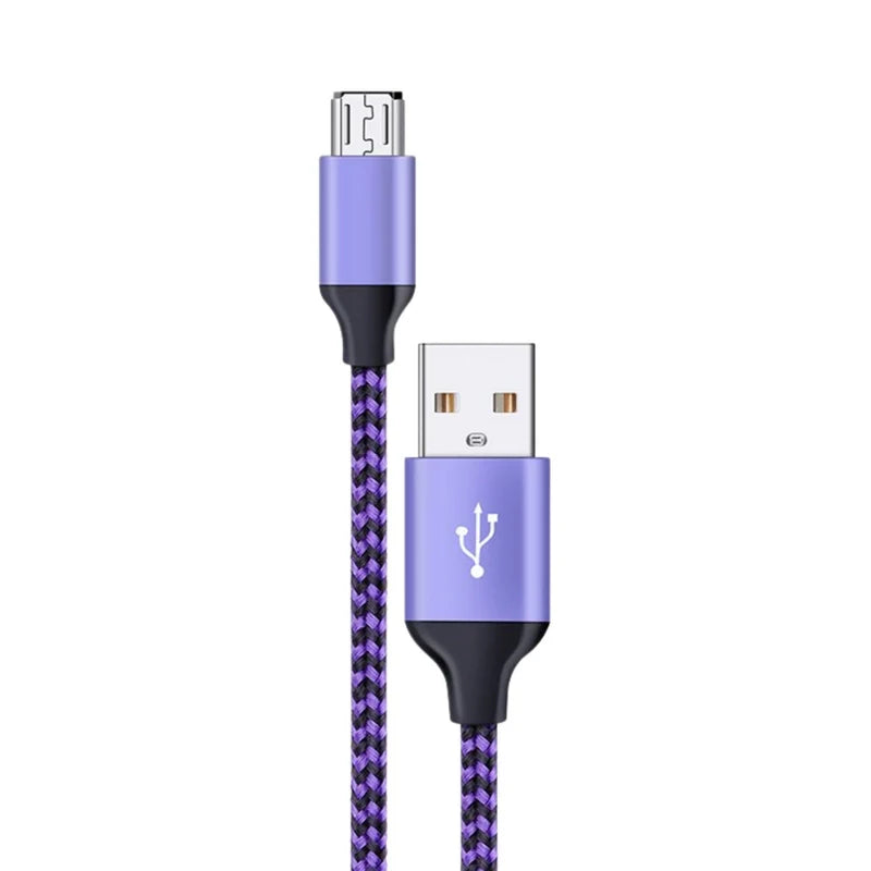 Cable USB Micro [Largo 6'] [Negro/Morado]