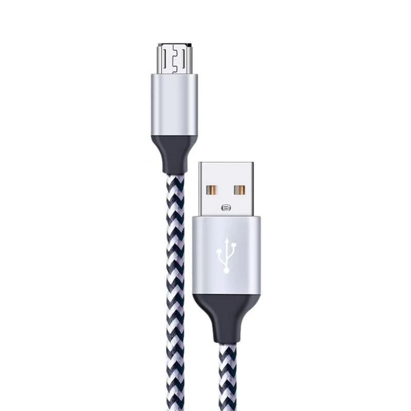 Cable USB Micro [Largo 6'] [Negro/Blanco]